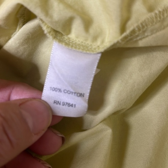 J.Jill Women's Classic Pleated Button Down Shirt Plus Sz XL Chartreuse Yellow - Picture 11 of 12